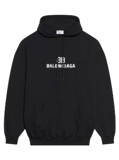 Dukserice Balenciaga BB Pixel Medium Fit Hoodie Crna | 578135TKVI81070