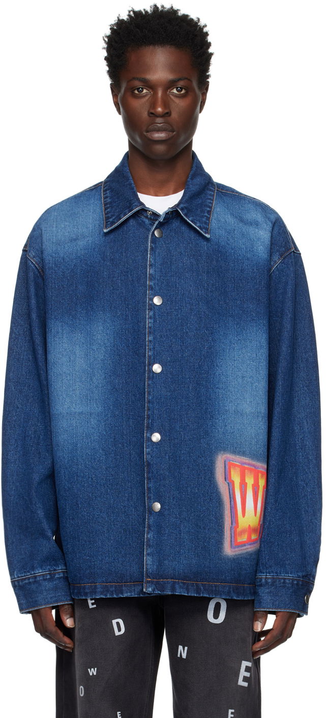 Košulja We11done Painted Denim Jacket Plava | WD-DJ3-22-312-U-BL