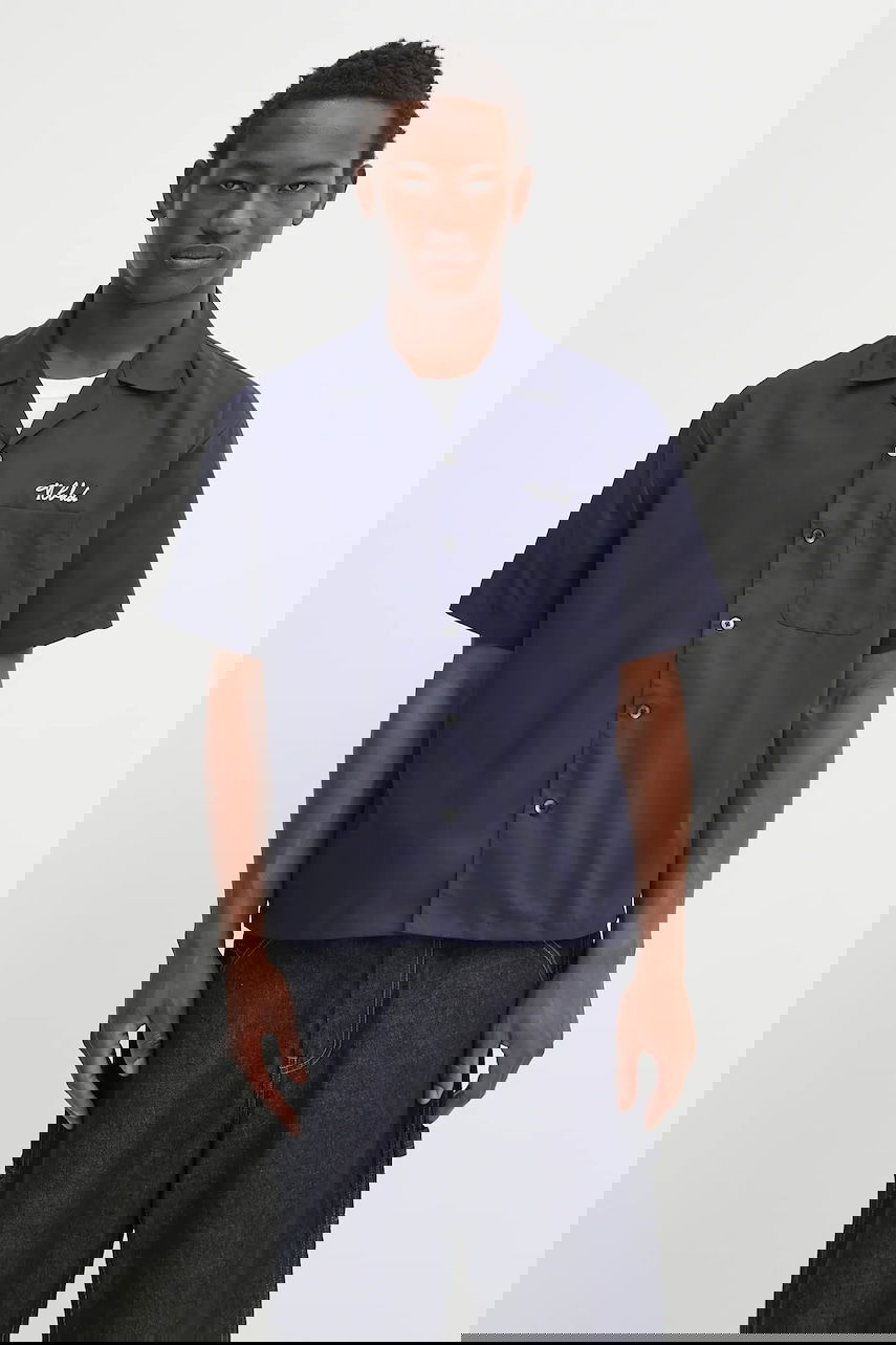 Košulja Neighborhood NEIGHBORHOOD Solid-Color Hawaiian Shirt Tamnoplava | 251TSNH.SHM07, 0