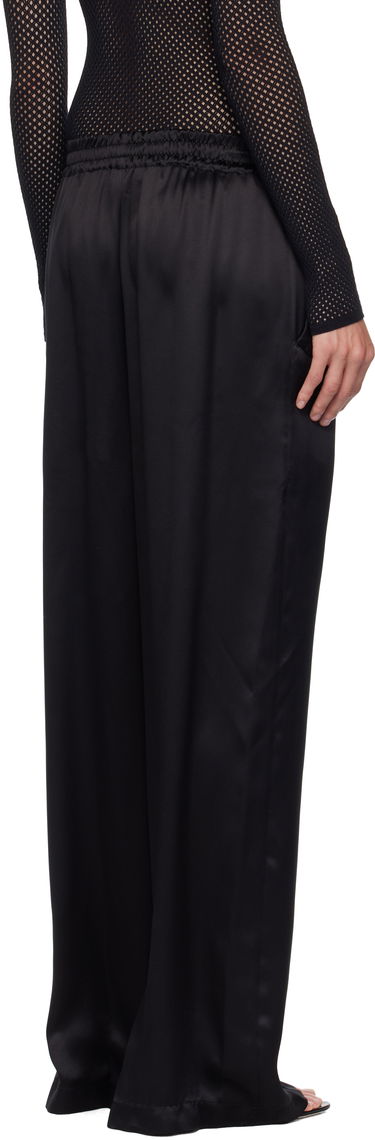 Hlače WARDROBE.NYC WARDROBE.NYC Satin Pajama Trousers Crna | W2242F25SE, 2