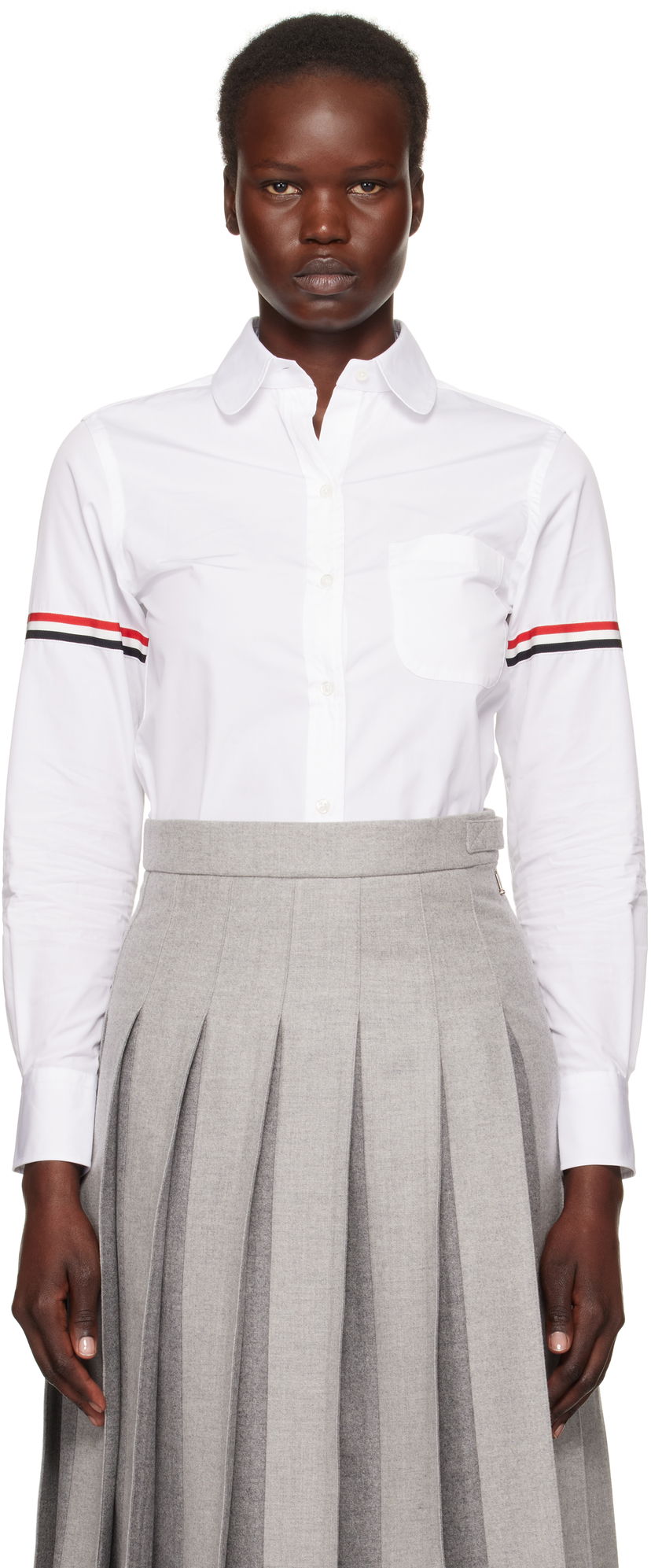 Košulja Thom Browne Oxford Classic Round Collar Shirt With Long Sleeves Bijela | FLL019E-03113