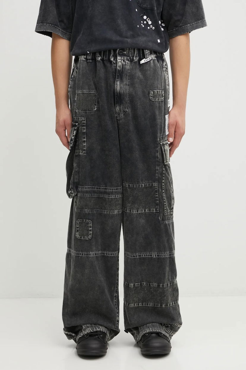 Cargo hlače Maison MIHARA YASUHIRO Maison MIHARA YASUHIRO REPAIR Patchwork Cargo Pants Crna | J15PT173