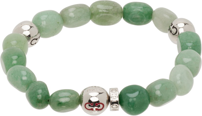 Narukvica FERRAGAMO Salvatore Ferragamo Baroque Green Aventurine Bead Bracelet Zelena | 785669