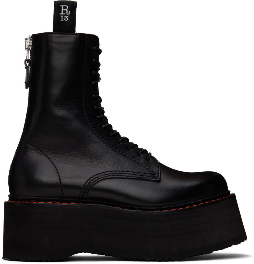 Odjeća R13 R13 Double Stack Platform Boots Crna | R13WS026-S001A, 0
