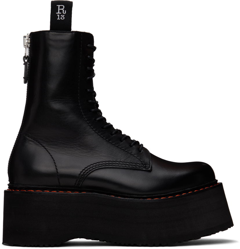 Odjeća R13 R13 Double Stack Platform Boots Crna | R13WS026-S001A