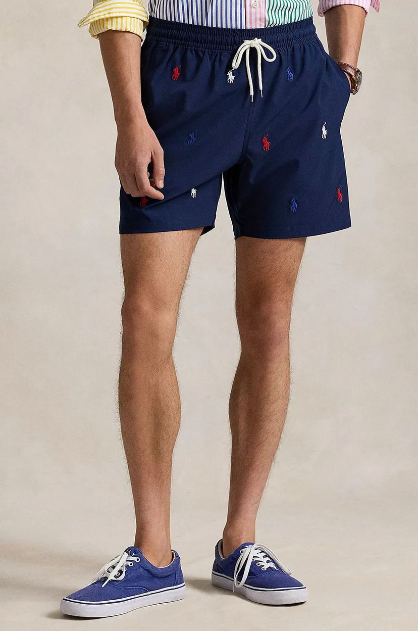 Kupaći kostimi Polo by Ralph Lauren Navy Blue Shorts with Logo Embroidery Plava | 710957786