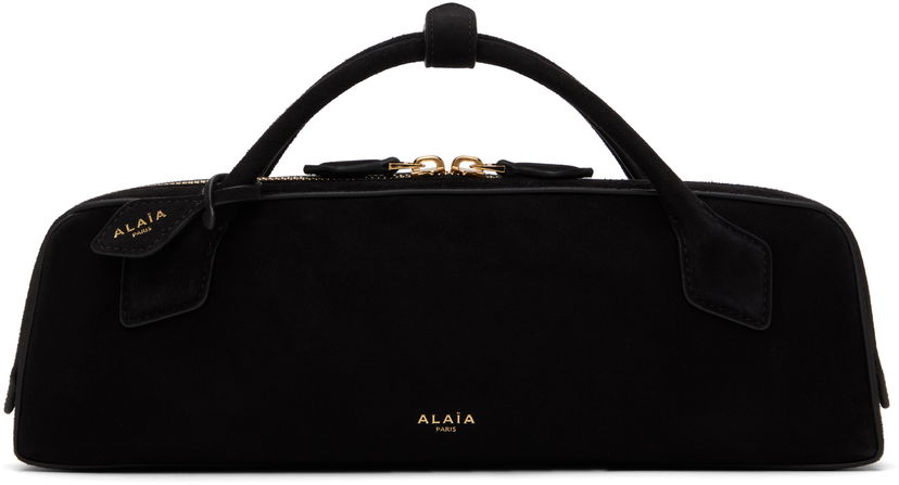 Ručna torbica Alaïa 'Le Teckel' Suede Top Handle Bag Crna | AA1S06026CA328