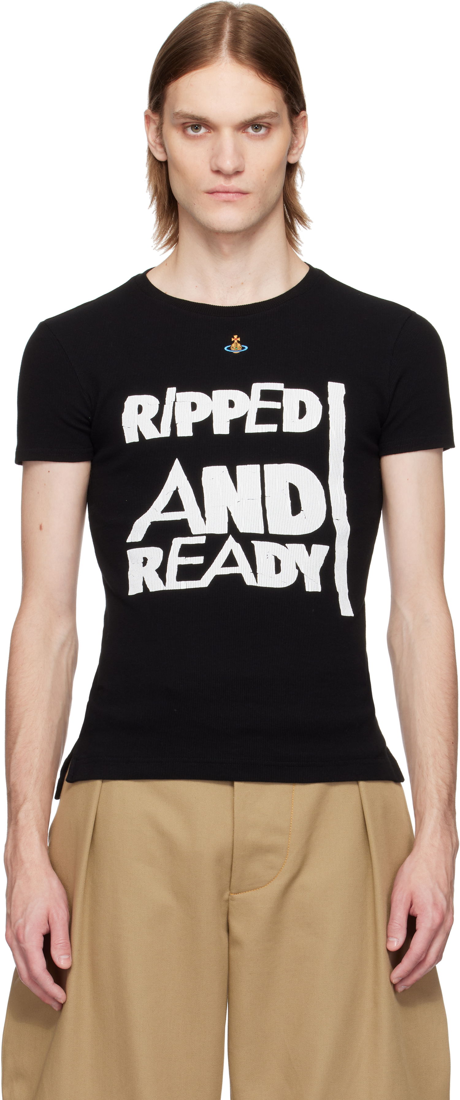 Majica kratkih rukava Vivienne Westwood Vivienne Westwood 'Ripped & Ready' T-Shirt Crna | 3G01003I-J009C-, 0