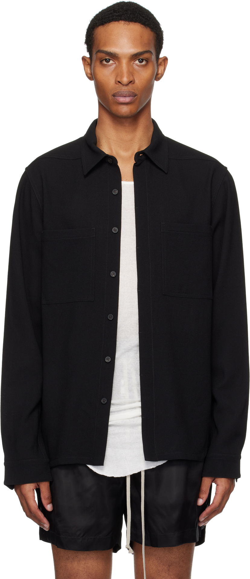 Košulja Rick Owens Rick Owens Concordians Work Shirt Crna | RU02E1292 WA