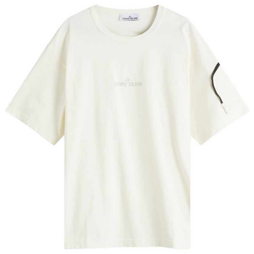 Majica kratkih rukava Stone Island Zip Pocket Logo T-Shirt, Size Large Bijela | K1S152100004-V0093