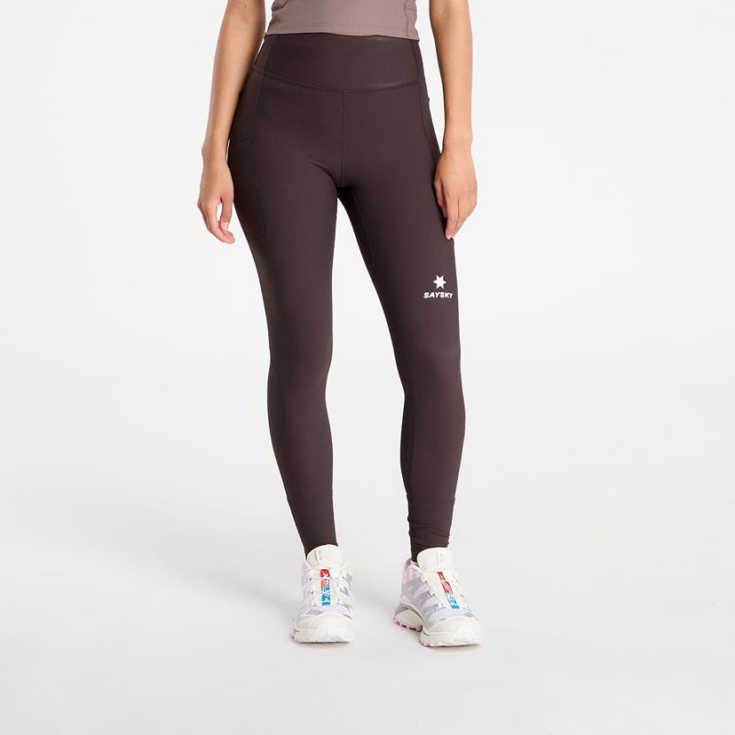 Tajice Saysky SAYSKY Combat+ Rib Long Tights Smeđa | OWRLT21C712