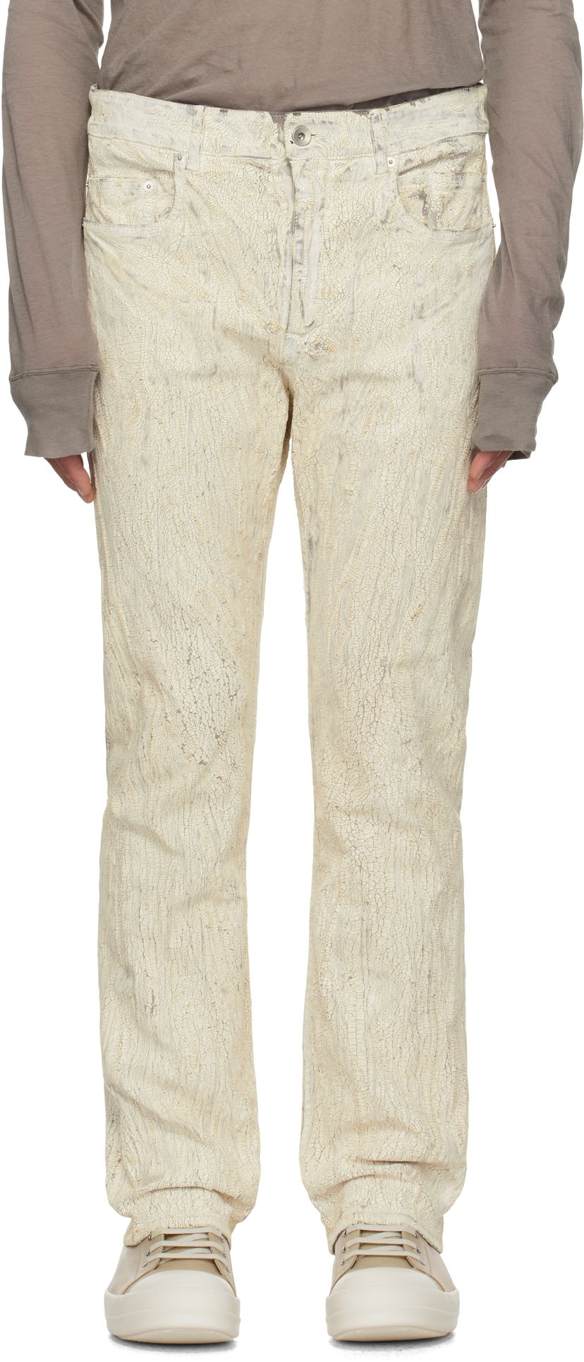 Jeans Rick Owens Rick Owens Hollywood Headon Utility Jeans Bijela | RR01E5308 SMMC