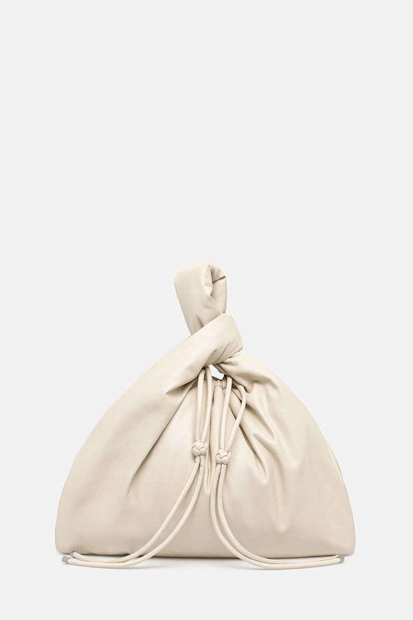 Ručna torbica Nanushka Nanushka Jen Drawstring Large Bag Bež | NW25SSBG03893