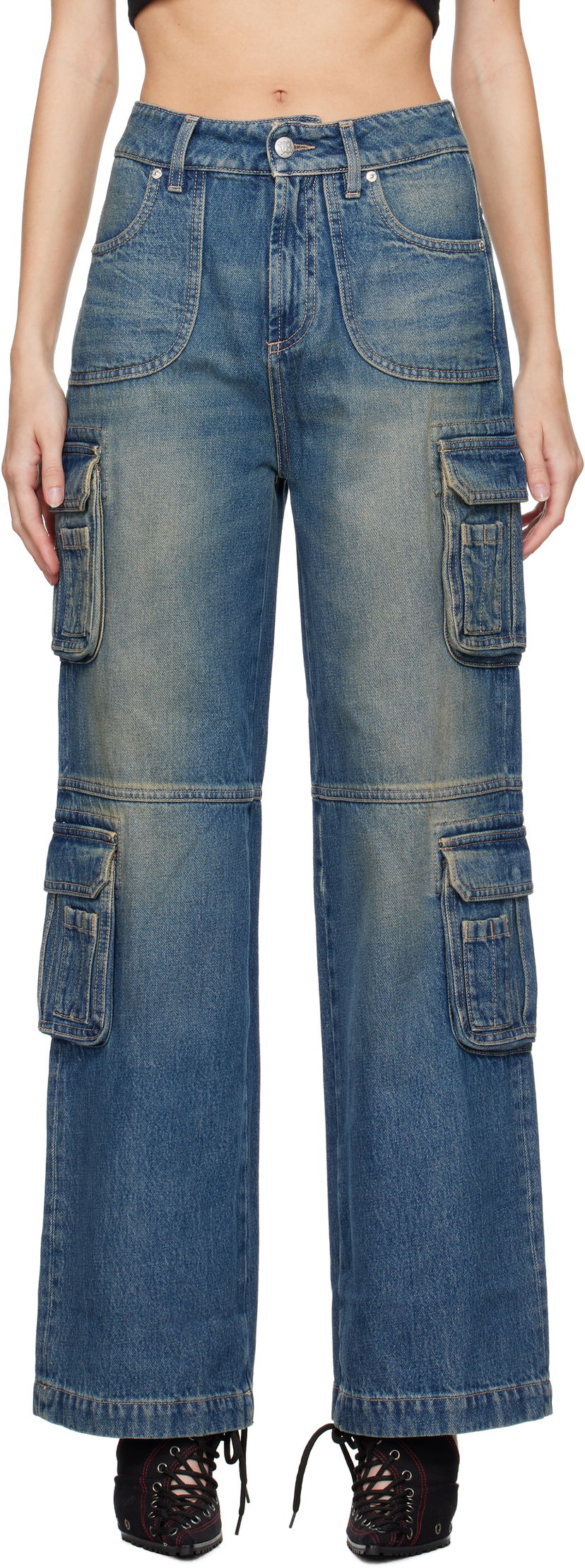 Cargo hlače MISBHV Cargo Jeans Plava | 241W301