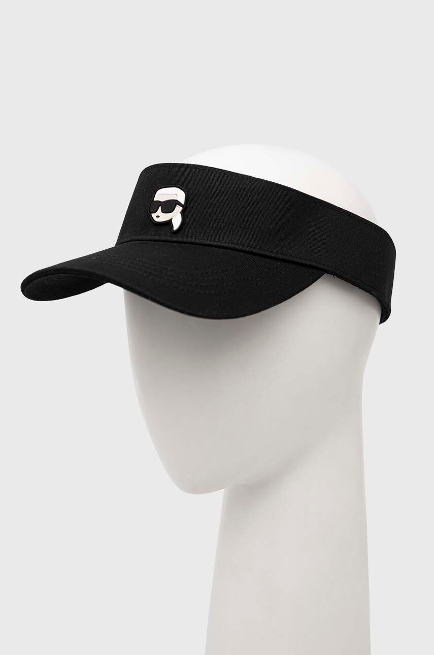 Šešir KARL LAGERFELD Kšilt černá barva, s aplikací Crna | 231W3402, 0