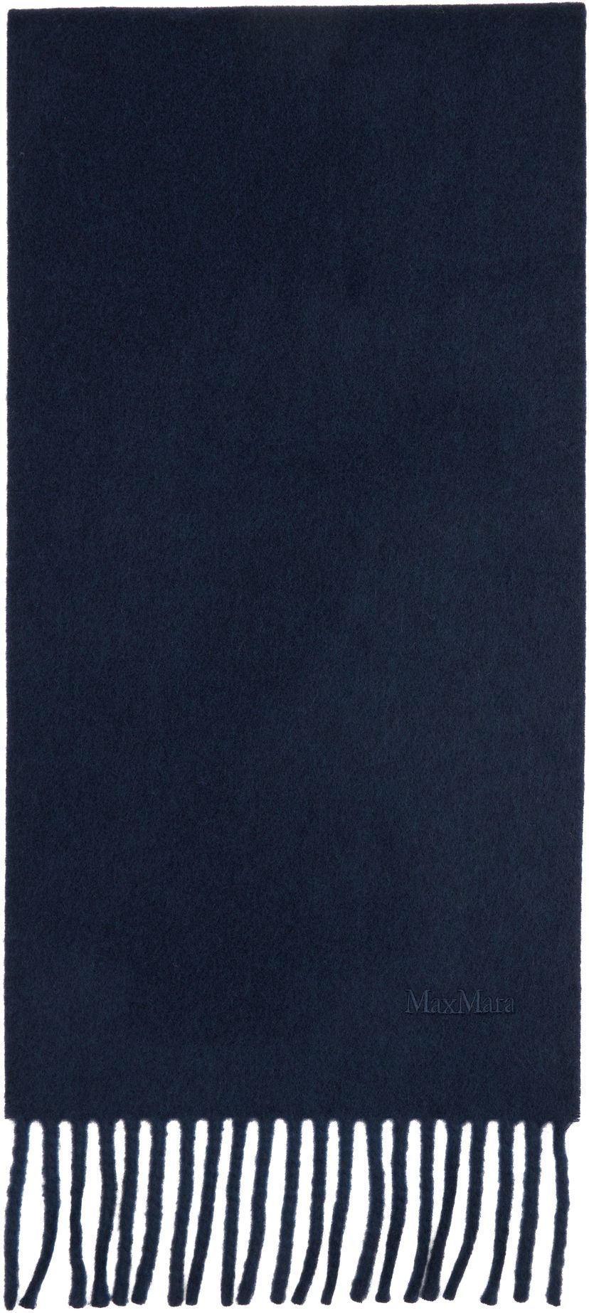 Šal Max Mara Scilli Fringed Scarf Tamnoplava | 2524546052600