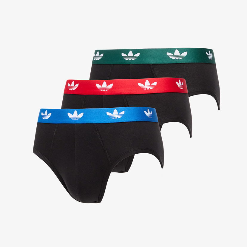 Bokserice adidas Originals Comfort Brief Cotton Brief 3-Pack Black Crna | 4AR001-900
