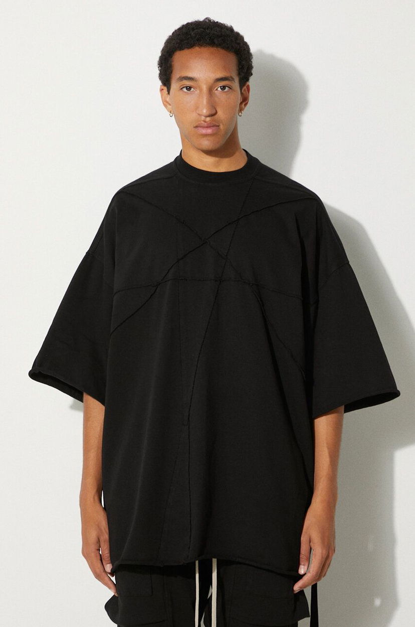 Majica kratkih rukava Rick Owens Tommy T-Shirt Crna | DU02D2259.RIGET1