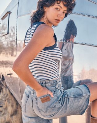 Majica bez rukava Wrangler Wrangler Ringer Tank Top Plava | 112362567:XXL