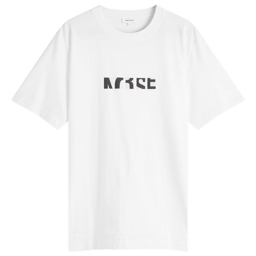 Majica kratkih rukava NORSE PROJECTS Norse Projects Johannes Zoom Logo Print T-Shirt, Size Large Bijela | N01-0688-0001
