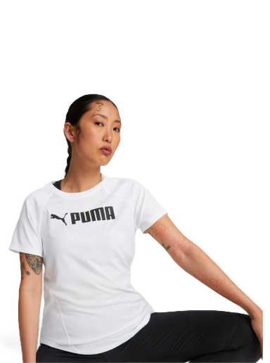 Majica kratkih rukava Puma Fit Logo Trainings-T-Shirt Bijela | 522181_02
