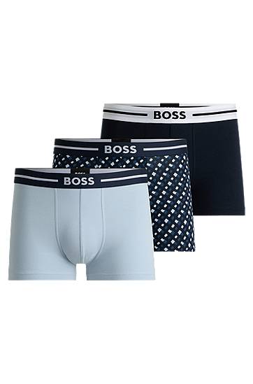 Bokserice BOSS BOSS Stretch Cotton Trunks, Three-Pack Plava | 50531694