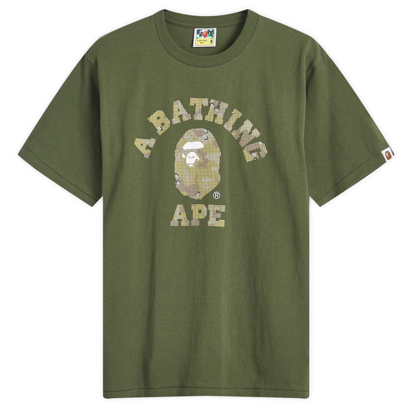 Majica kratkih rukava BAPE Bitmap College T-Shirt Zelena | 001TEK801039M-OLD