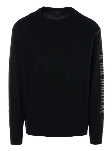 Majica kratkih rukava Jordan 365 x A Ma Maniére Essentials Long Sleeve Tee Black Crna | FB1360-010