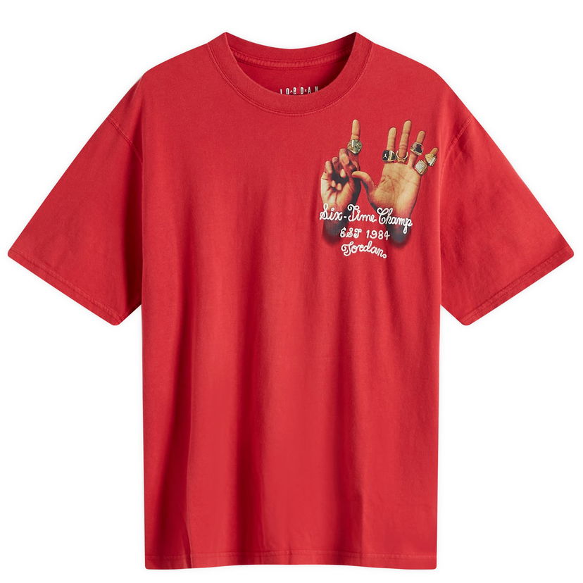Majica kratkih rukava Jordan Graphic 6 Ring T-Shirt Crvena | HM7275-636