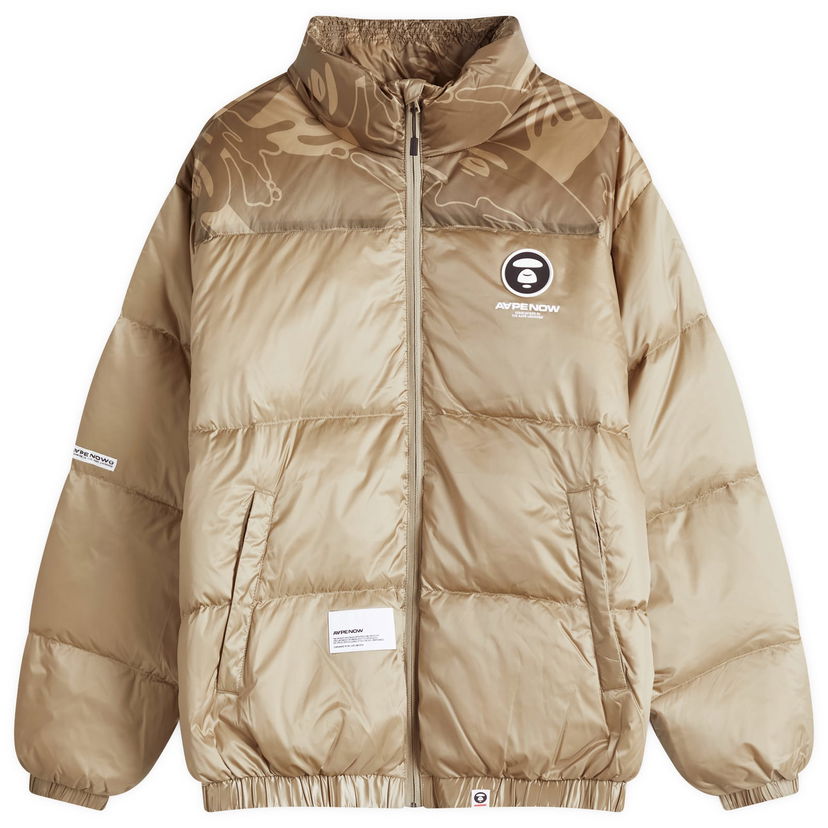 Pernata jakna AAPE by A Bathing Ape AAPE Now Camo Down Jacket, Size Large Bež | AAPDNM7595XXNBGD