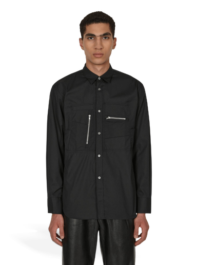 Košulja Comme des Garçons Poplin Zip Shirt Crna | FJ-B001-W22 1