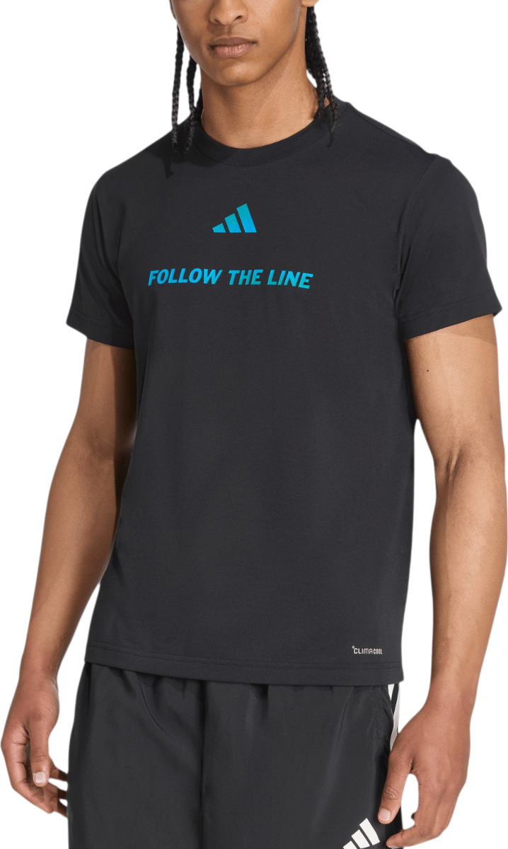 Majica kratkih rukava adidas Originals Follow the Line T-Shirt Crna | jx3181