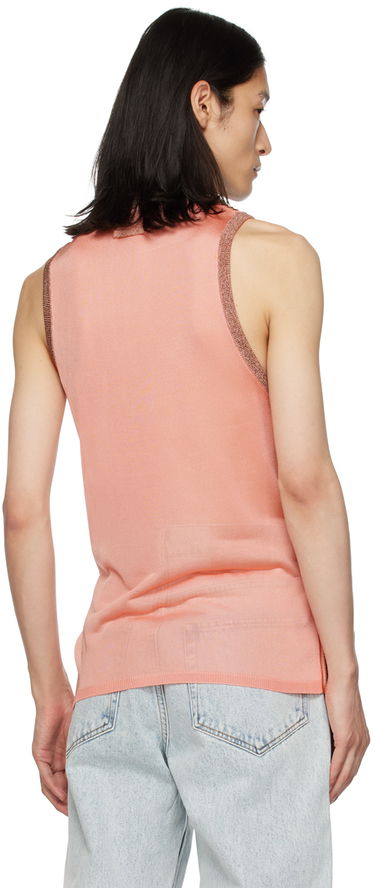 Majica bez rukava Jean Paul Gaultier Jean Paul Gaultier Metallic Ribbed Tank Top Ružičasta | 23/12-H-TO059-M045-2160, 2