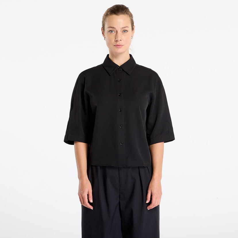 Košulja Samsoe Samsoe Samargot Short Sleeve Collared Button-Up Shirt Crna | F25300084_CLR000021