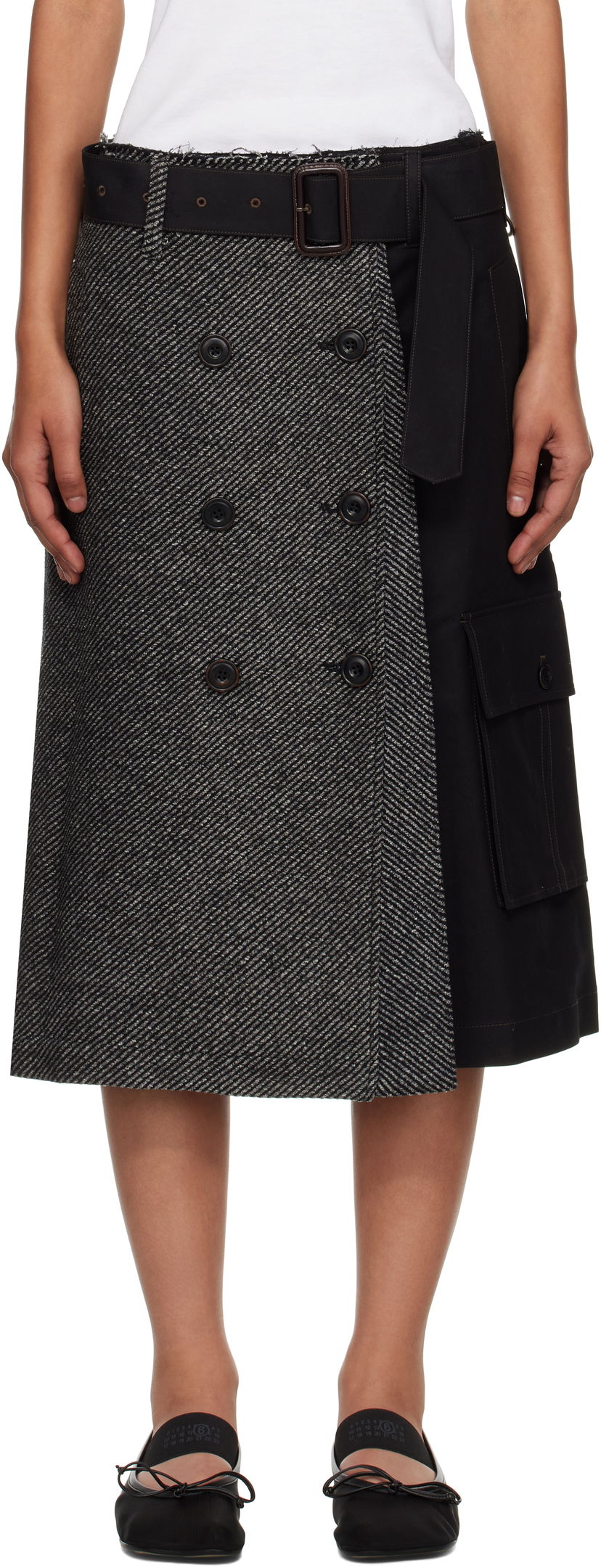 Suknja Andersson Bell Andersson Bell Whitney Trench Pleated Midi Skirt Crna | apa848w