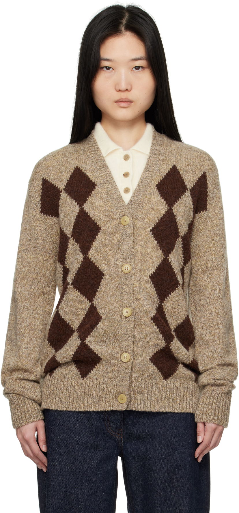 Džemper &Daughter &Daughter Shetland Argyle Cardigan Smeđa | WLR2304