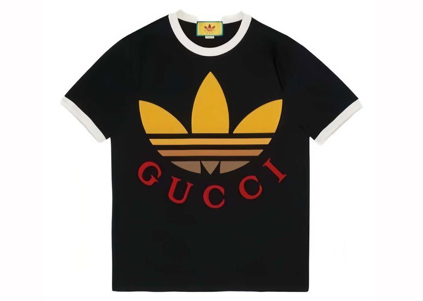 Majica kratkih rukava Gucci adidas x Logo T-shirt Black Crna | 727694 XJE7J 1152