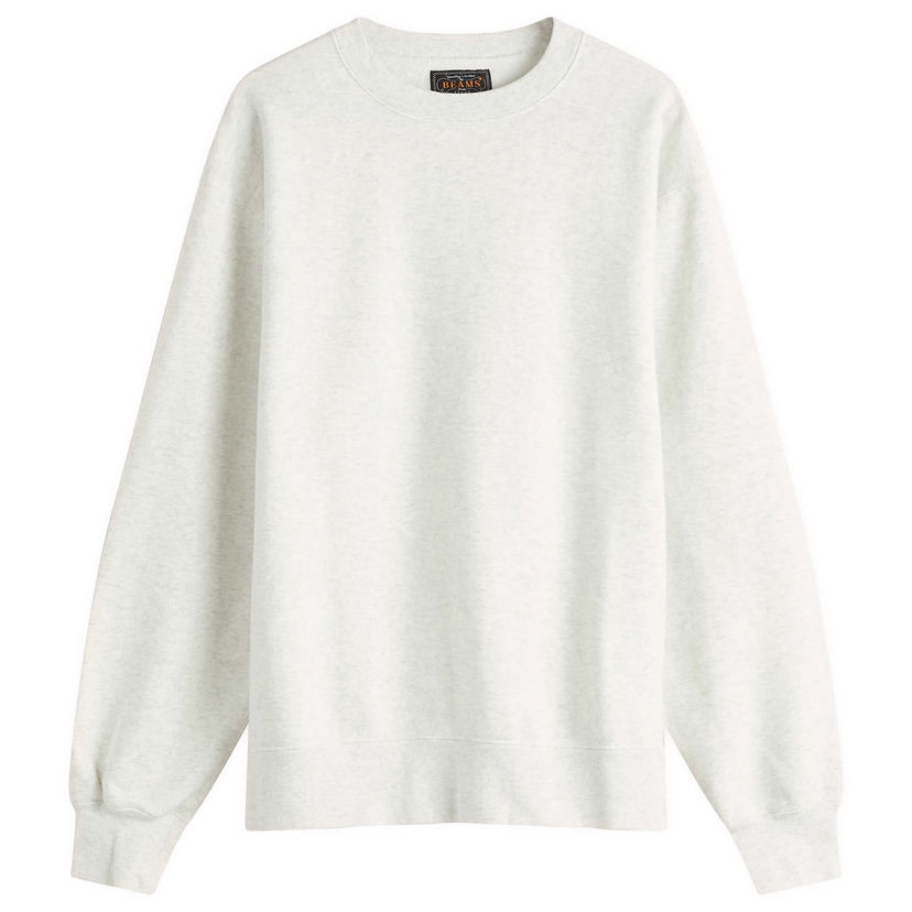 Dukserice BEAMS Beams Plus Crew Sweatshirt, Size Large Bijela | 3813-0191-103-12