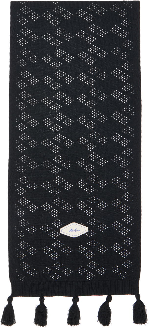 Šal ADER ERROR Knitted Scarf with Tassels Crna | BMADSSAC0402BK