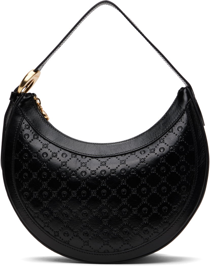 Ručna torbica Marine Serre Marine Serre Moonogram Embossed Leather Eclips Bag Crna | WBA020A CLEA0051