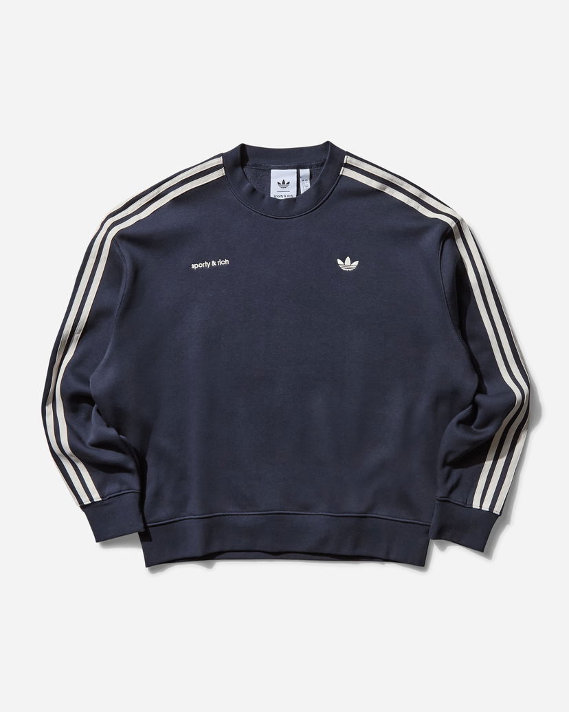 Džemper adidas Originals Sporty & Rich Sweatshirt Tamnoplava | JN5331