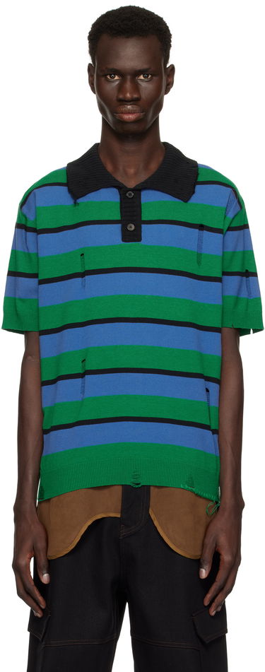 Polo majica Andersson Bell Andersson Bell Damaged Stripe Knit Polo Višebojno | atb1242m, 0
