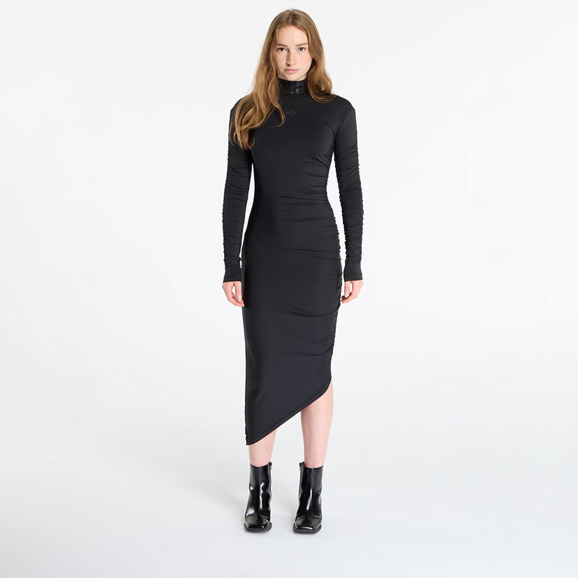 Haljina adidas Originals Ruched Maxi Dress Crna | JW2806