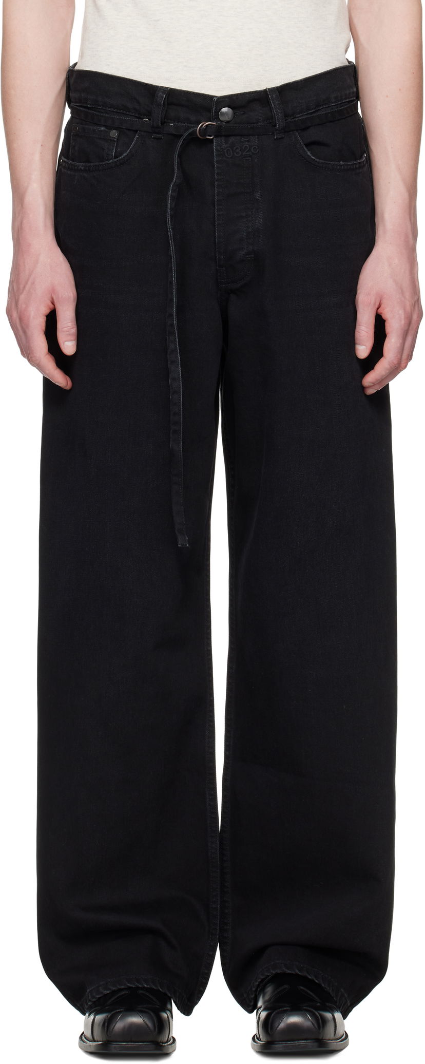 Jeans 032C 032c Down To Earth Wide Leg Jeans Crna | S25-URD-1062-050