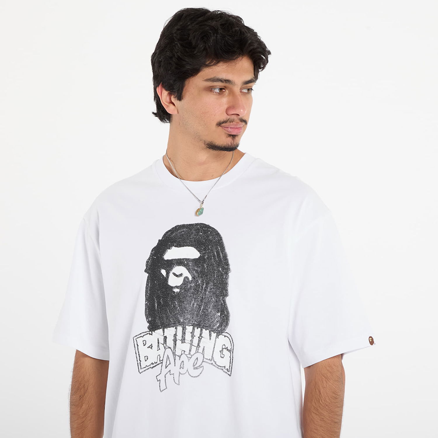 Majica kratkih rukava BAPE Hand Drawn Ape Head Relaxed Fit T-Shirt Bijela | 001TEL801333MWHT, 1