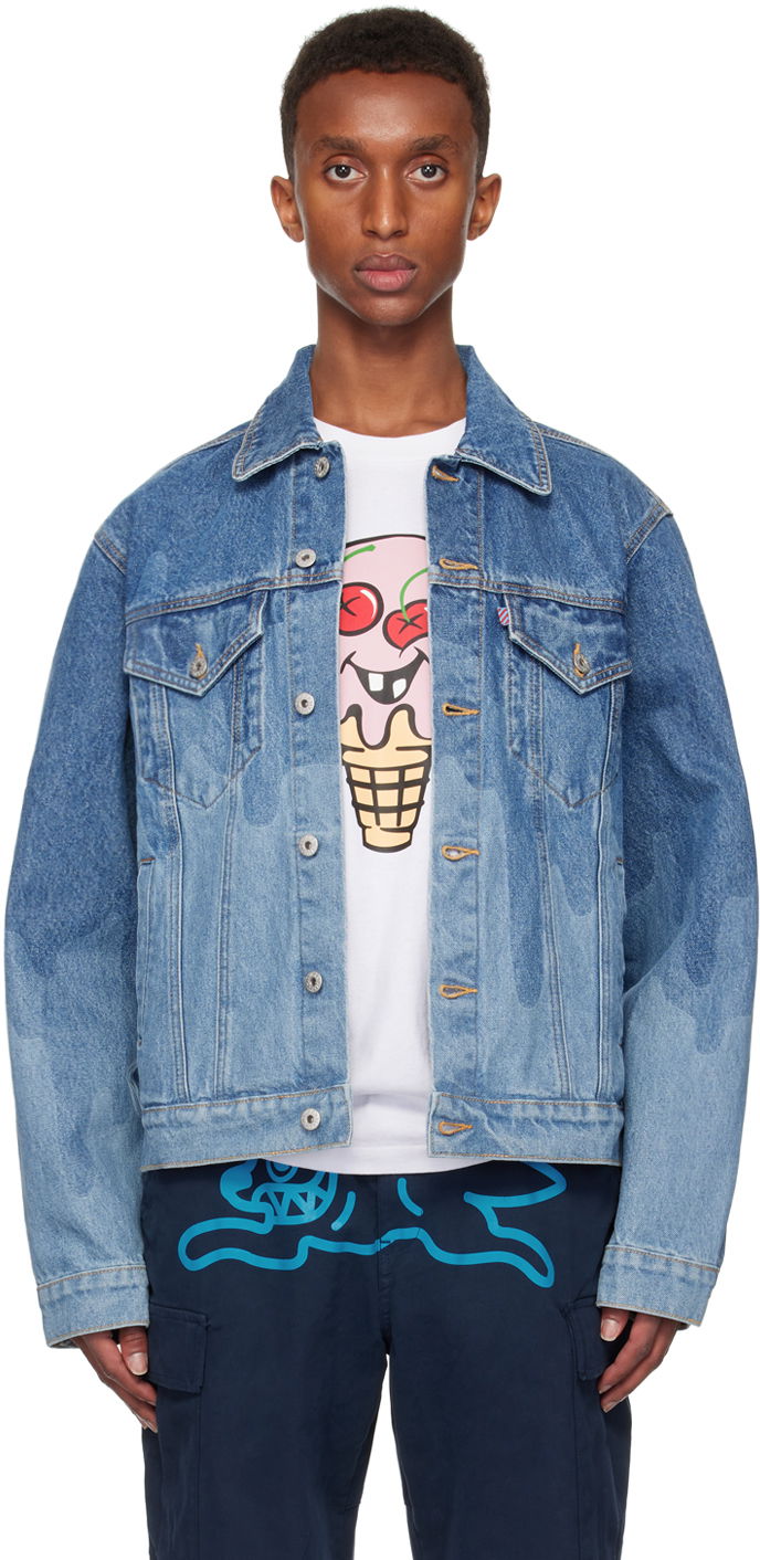 Jakna BBC IceCream ICECREAM Lazer Drip Trucker Denim Jacket Plava | IC24369