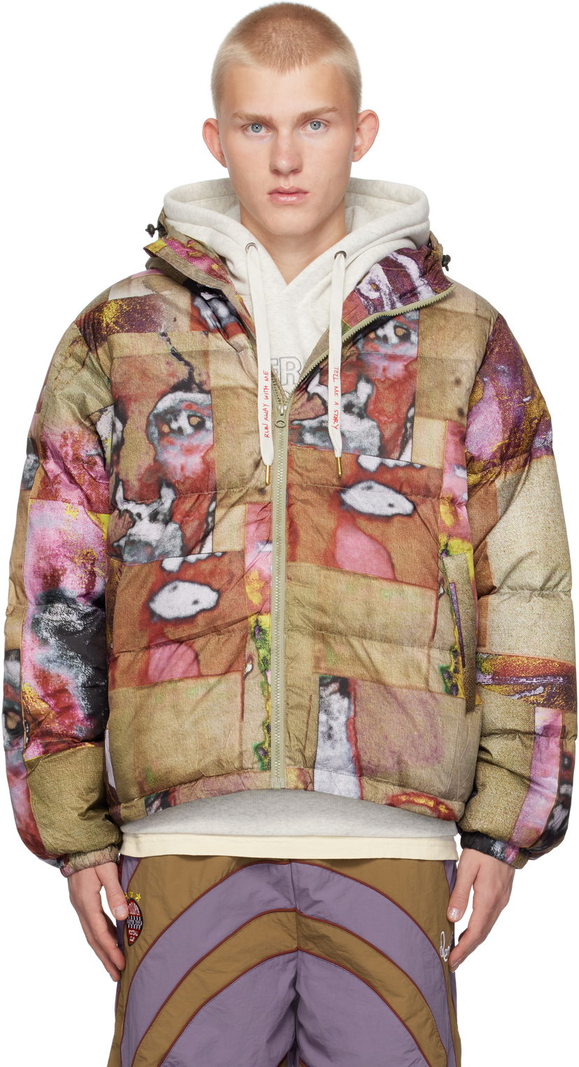 Pernata jakna KidSuper Faces Collage Printed Down Jacket Višebojno | AW24-OW-03