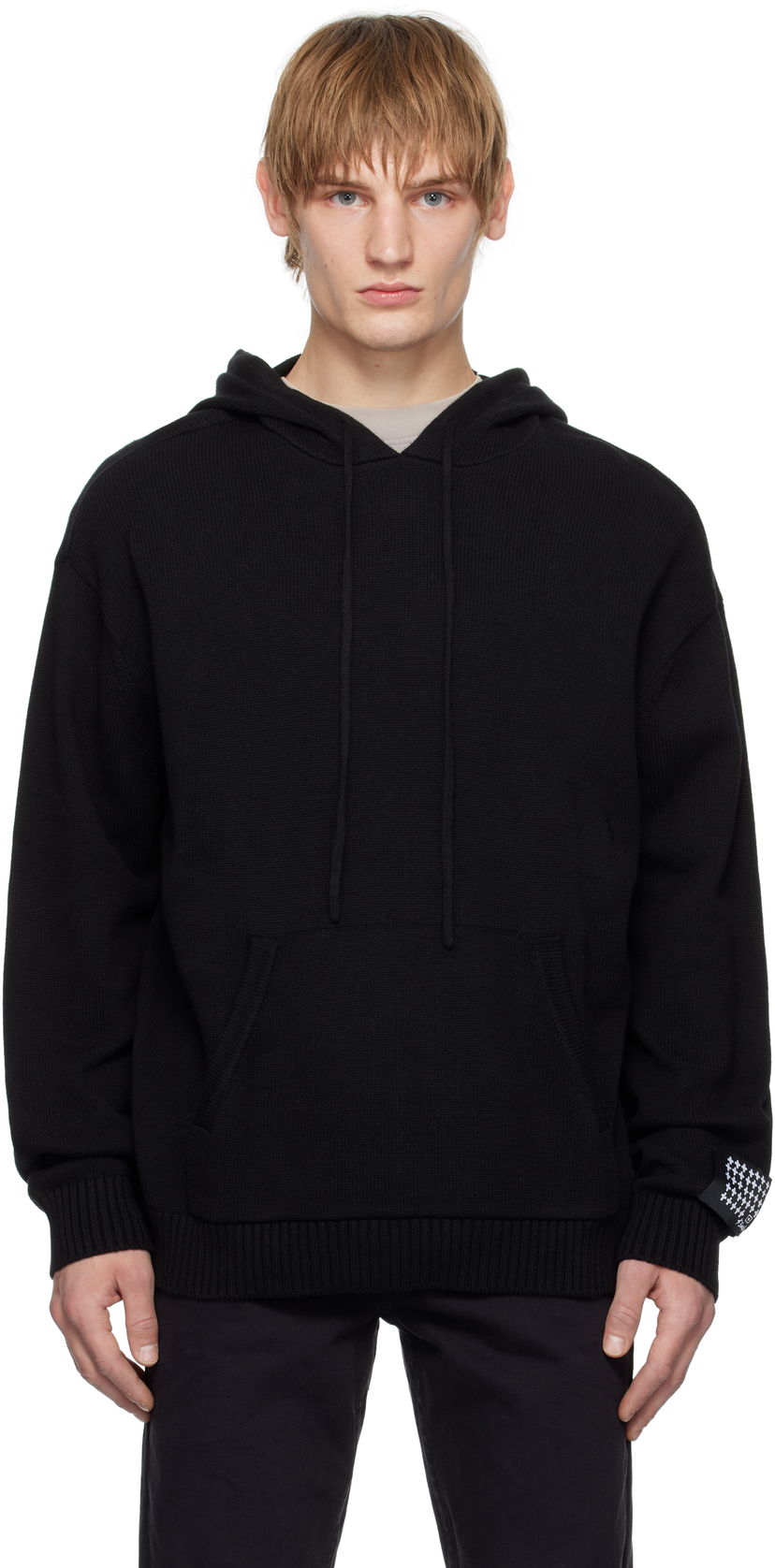 Dukserice Ksubi Knit Hoodie with Kangaroo Pocket Crna | MPS25KW005