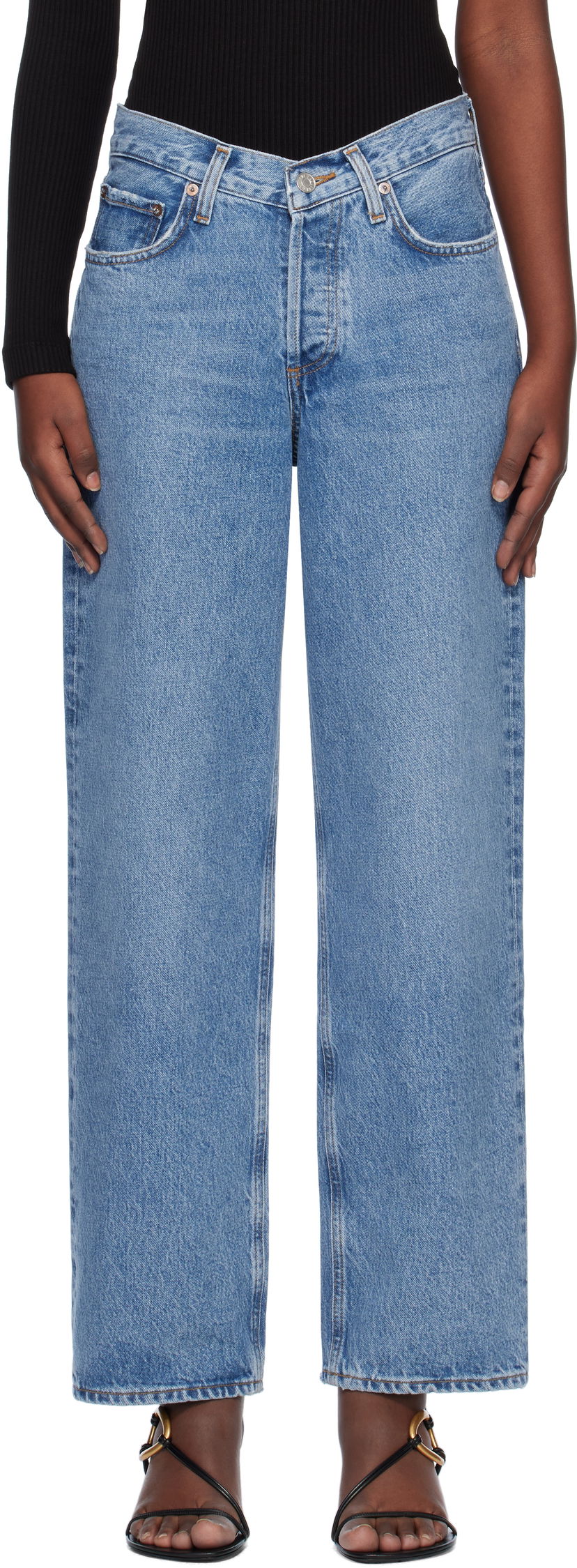 Jeans AGOLDE Baggy V-Waist Jeans Plava | A208-1535