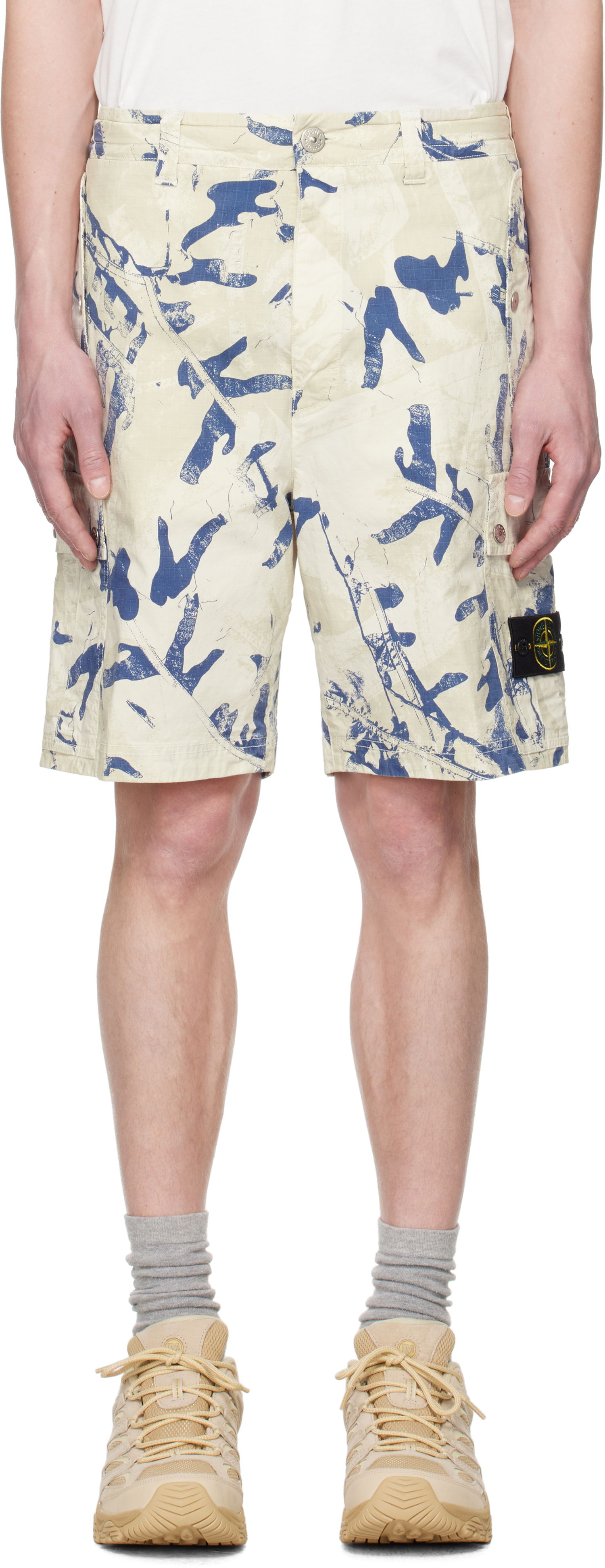 Kratke hlače Stone Island Stone Island Bermuda Comfort Cargo Shorts Bež | K1S15 L100004 S00E1, 0